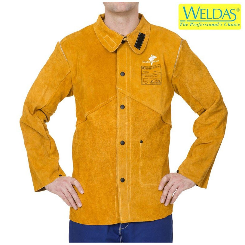 Veste Soudeur Golden Brown™- Dos Coton Ignifugé Taille L (81XØ112Cm) Weldas