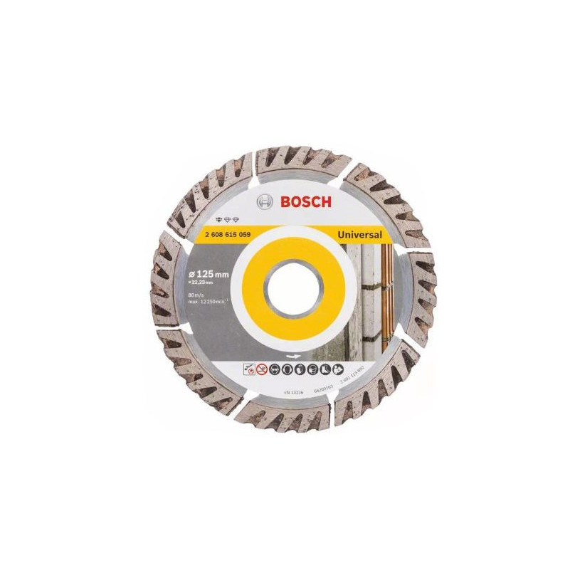 Disque Diamanté Tous Matériaux BOSCH® - Ø 125 MM - 8 Segments/2,0X12 MM SEA DISQDR1252