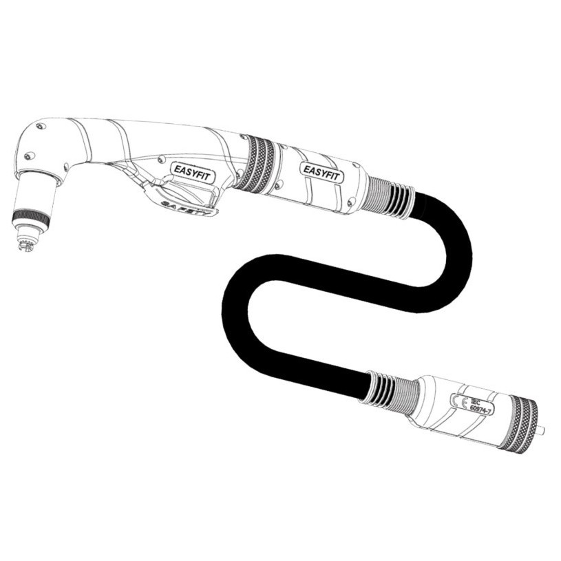 Torche Plasma GYS® MT125 EASYFIT pour NéoCut 105/125 - Col 75° - Faisceau 6 Mètres GYS TORCPAMT125-04