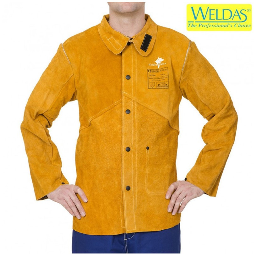 Veste Soudeur Golden Brown™- Dos Coton Ignifugé Taille M (76XØ100Cm) Weldas VESTSOUDTM