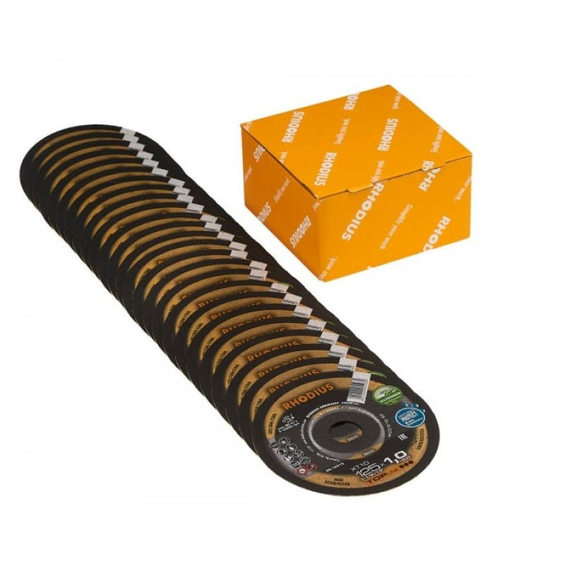 Disque à Tronçonner Plat Meuleuses Ø125 - XT10 TOPLine® - Epaisseur 1,0 - Acier/Inox RHODIUS