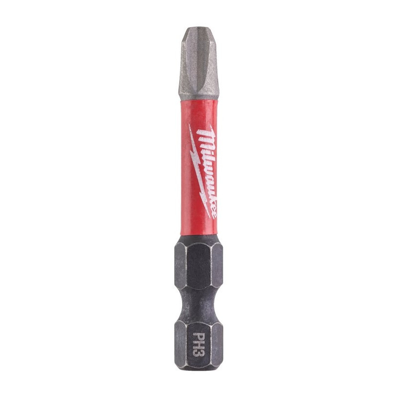 Embout de Vissage Hex ¼" Visseuse Choc Milwaukee® Empreinte Philips - Ph 3 - Longueur 50 MM MILWAUKEE