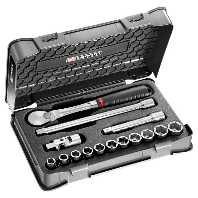 > Coffret douil 1/2' 6p in sl.161 15pc - Facom SL.161-1P6U FACOM