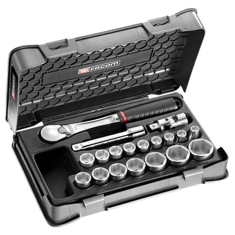 Coffret douilles 1/2' 6pans metriques - Facom SL.161-2P6 FACOM