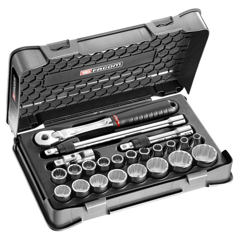 Coffret douilles 1/2' 12pans metriques 23pc - Facom SL.171-3P12 FACOM