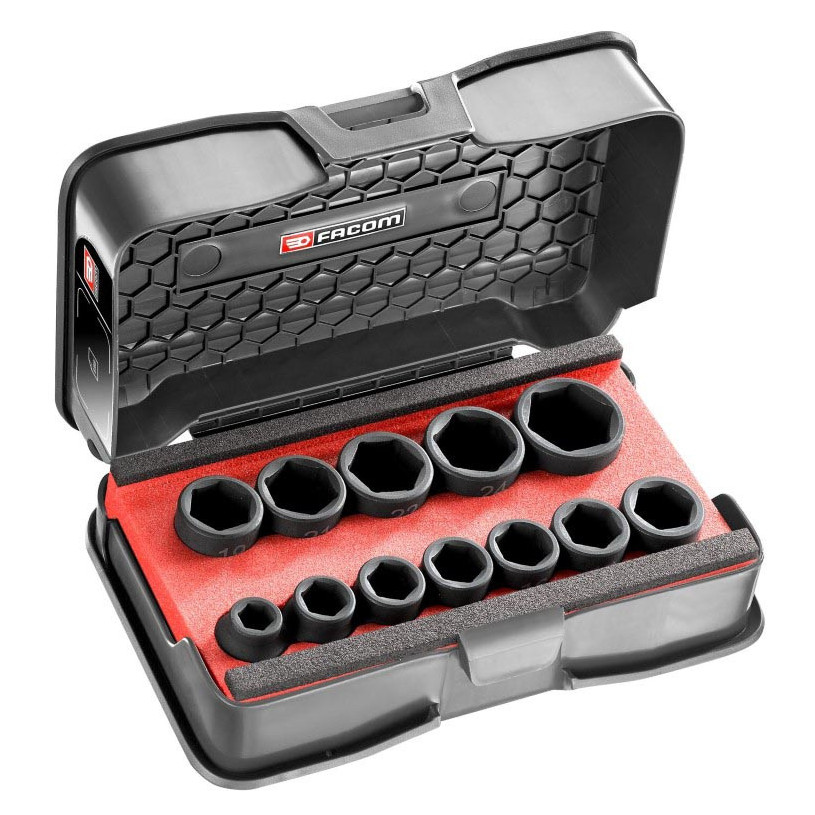 Coffret 12 Douilles Chocs ½" 6 Pans (10>27)-NSS.J12PB Facom FACOM