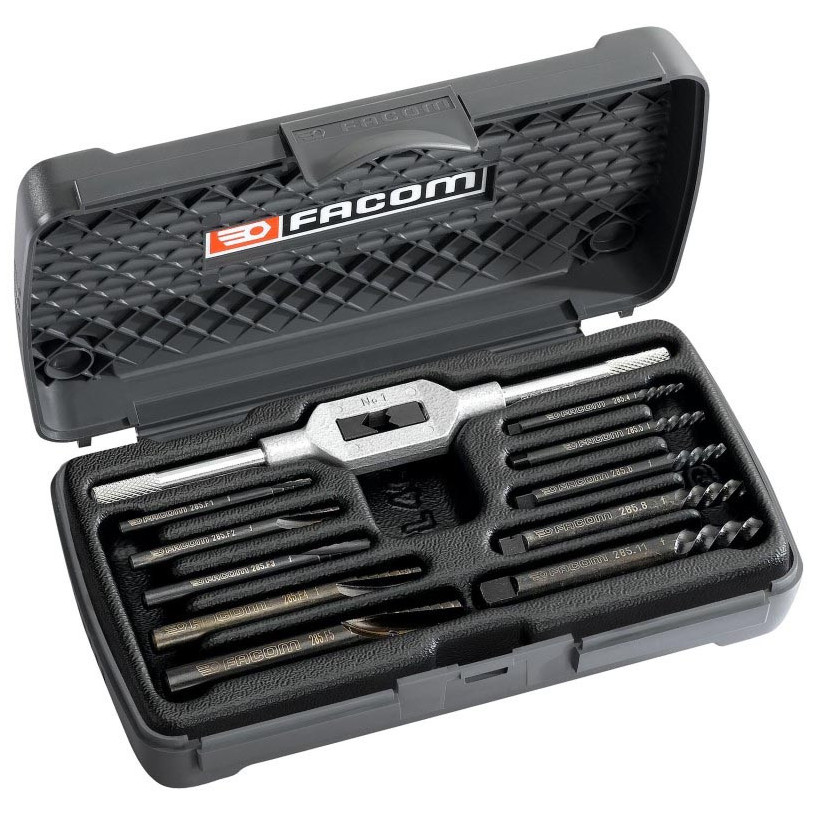 Coffret Extracteur de Goujons + Forets - 10 Pièces - 285.J10PF Facom FACOM