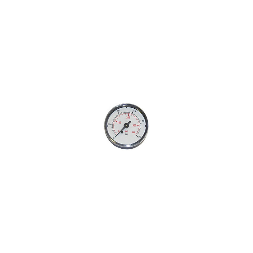 Manomètre pour air comprimé Ø 50 mm 0 à 25 bars - prise axiale G1/4 PROMECA