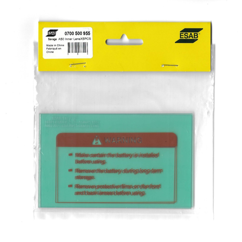 5 Ecrans Protection Cagoule ESAB® SAVAGE™ A50 (Air) LUX - Intérieur ESAB