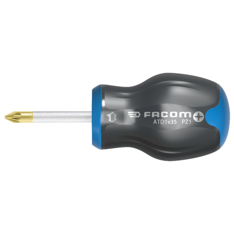 Tournevis Cruciformes Pozidriv® FACOM PROTWIST® Lame Courte - Pz1 - Lame 25MM - ATD1X25 FACOM