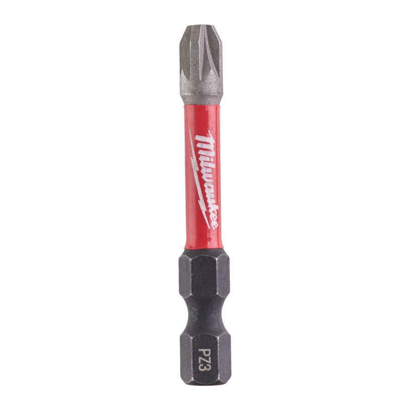 Embout de Vissage Hex ¼" Visseuse Choc Milwaukee® Empreinte Pozidriv - Pz 3 - Longueur 50 MM MILWAUKEE
