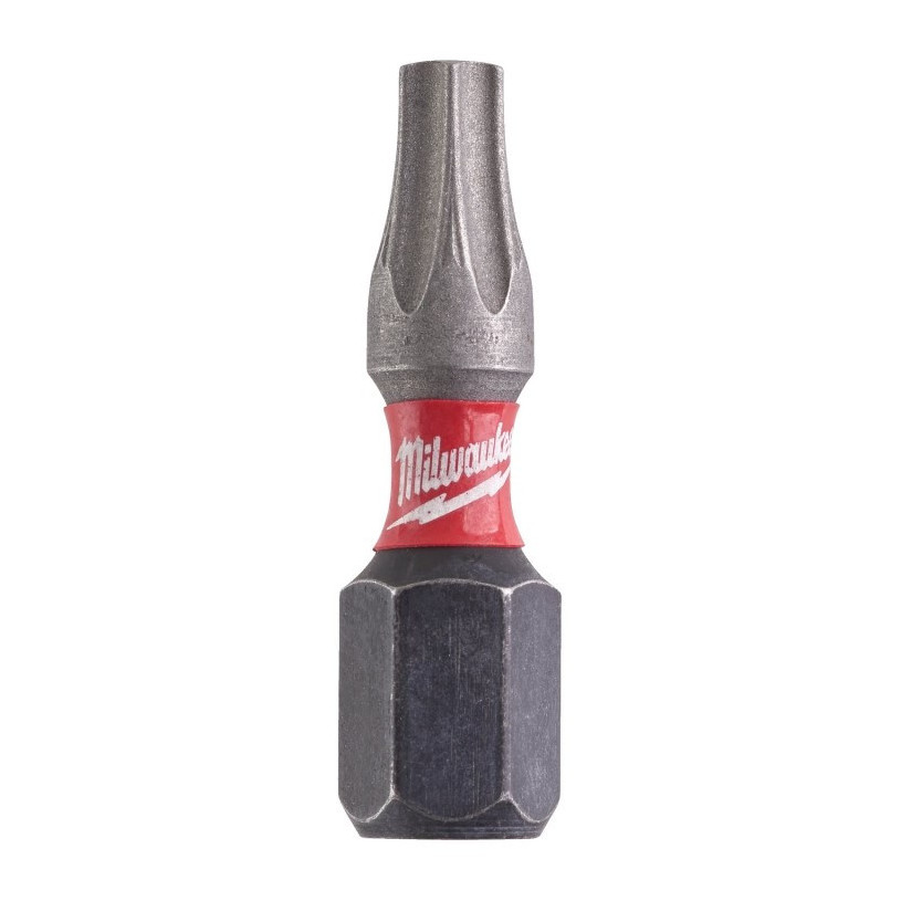 Embout de Vissage Hex ¼" Visseuse Choc Milwaukee® Empreinte Torx - T 20 - Longueur 25 MM - 2 Pièces MILWAUKEE