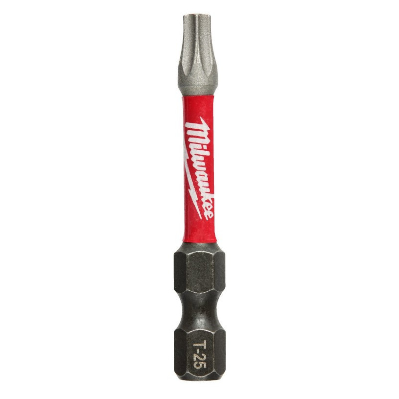 Embout de Vissage Hex ¼" Visseuse Choc Milwaukee® Empreinte Torx - T 25 - Longueur 50 MM MILWAUKEE EMBOTXMW4932430881