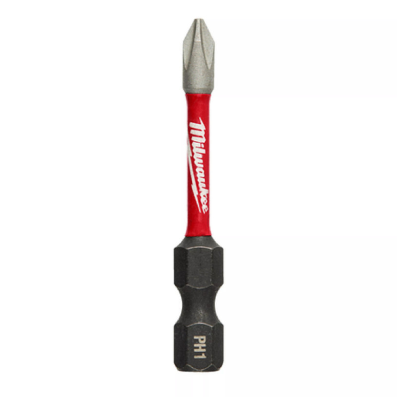 Embout de Vissage Hex ¼" Visseuse Choc Milwaukee® Empreinte Philips - Ph 1 - Longueur 50 MM MILWAUKEE EMBOPHMW4932471564