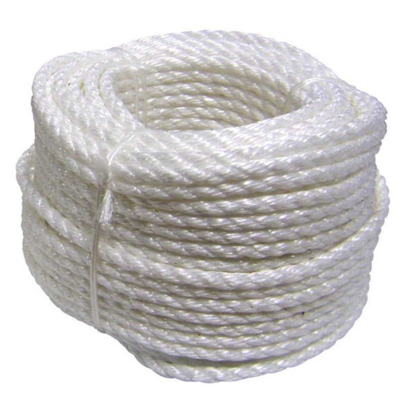 Cordage Polypropylène Blanc 3 Torons - Ø 8MM - Couronne 50M PROMECA CORD08