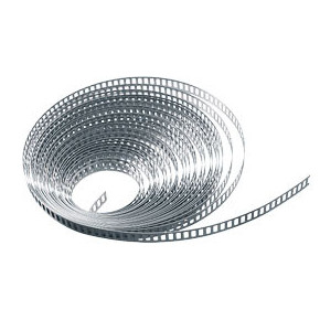 Bande inox ajourée largeur 18mm x 0.8mm - rouleau 10 mètres