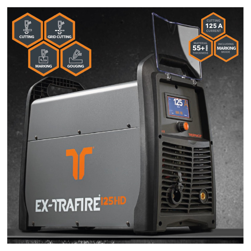 Poste Plasma Inverter 125A TMT - EX-TRAFIRE® 125HD + STARTER Kit - Triphasé - Coupe Franche : 40 MM - Séparation : 60 MM THERMACUT