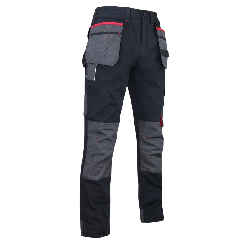 Pantalon de Travail Noir/Gris CotonPolyester LMA Lebeurre® MINE - Taille 38 LMA Lebeurre
