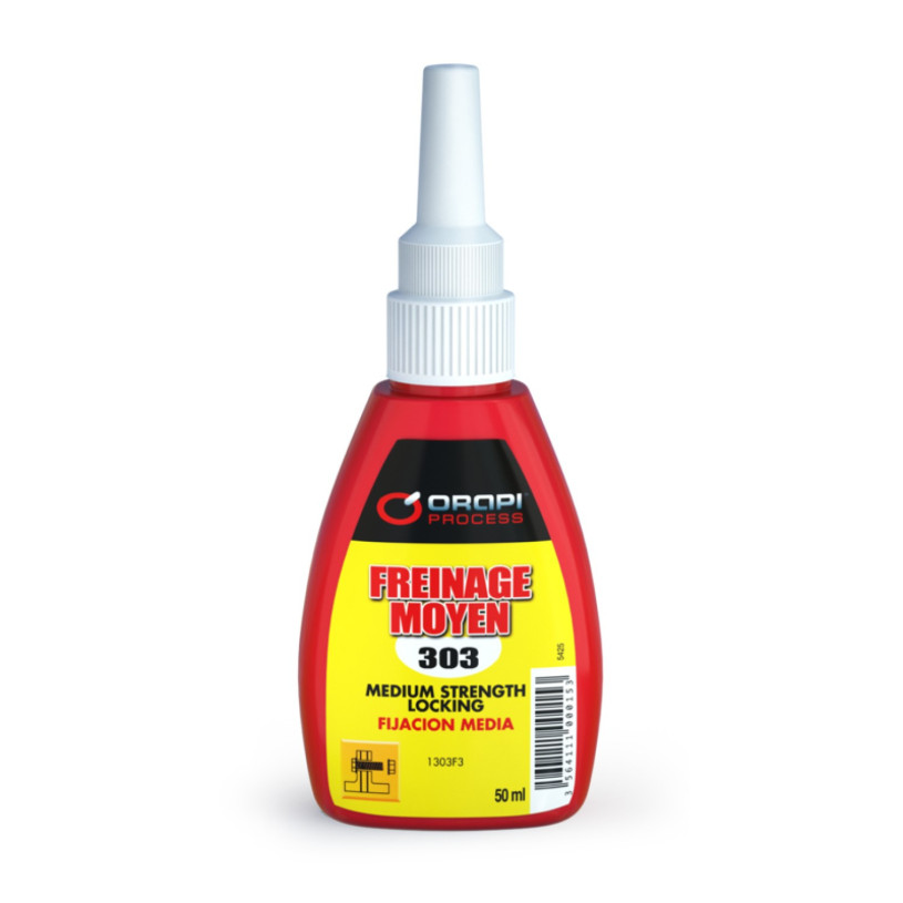 Résine Anaérobique Freinage Filets - Orapi® 303 - Résistance MOYENNE - Flacon 50 ML ORAPI