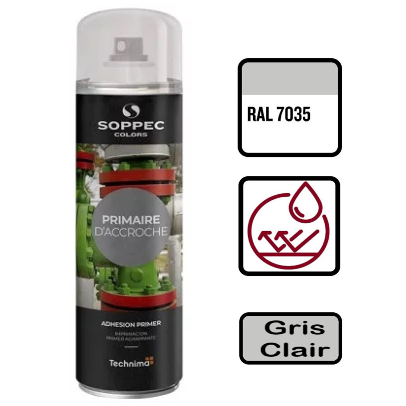 Primaire d'Accroche / Apprêt - Aérosol 520ML Gris SOPPEC