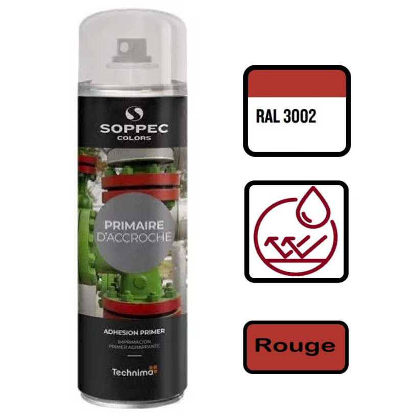 Primaire d'Accroche / Apprêt - Aérosol 650ML Rouge SOPPEC AEROPAPRGE