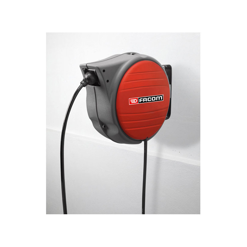 ~Enrouleur Pneumatique FACOM® Tuyau d’Air 15 Bars - Tuyau Ø10 MM Intérieur - Lg :15 M - Sortie Mâle G3/8" - N.709 FACOM