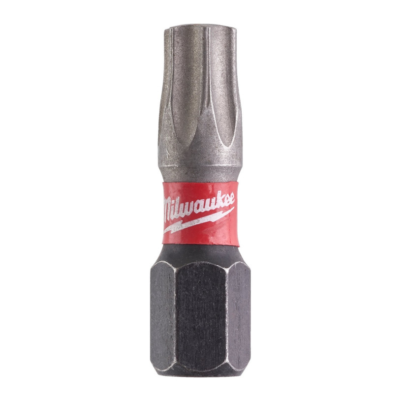 Embout de Vissage Hex ¼" Visseuse Choc Milwaukee® Empreinte Torx - T 30 - Longueur 25 MM - 2 Pièces MILWAUKEE