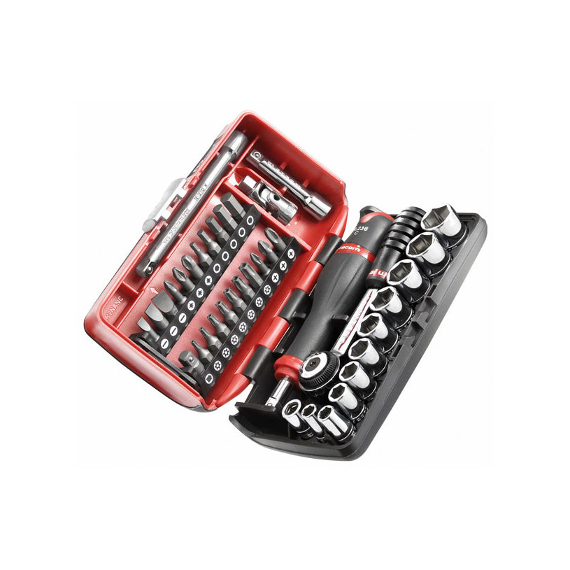 ~Coffret Cliquet/Douilles ¼" 6 Pans NANO (5,5>14mm) - Facom R2NANO FACOM