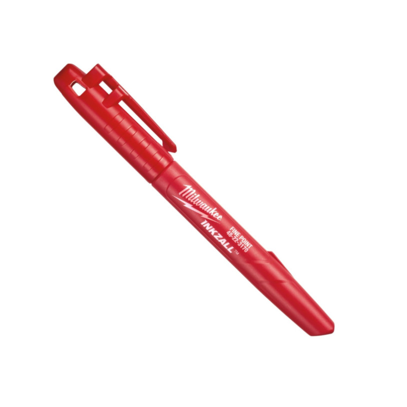 Marqueur Permanent Toutes Surfaces Pointe Fine MILWAUKEE® - Rouge Pointe Fine 1 MM - INKZALL™ Marker Red PROMECA MARQMW48223170