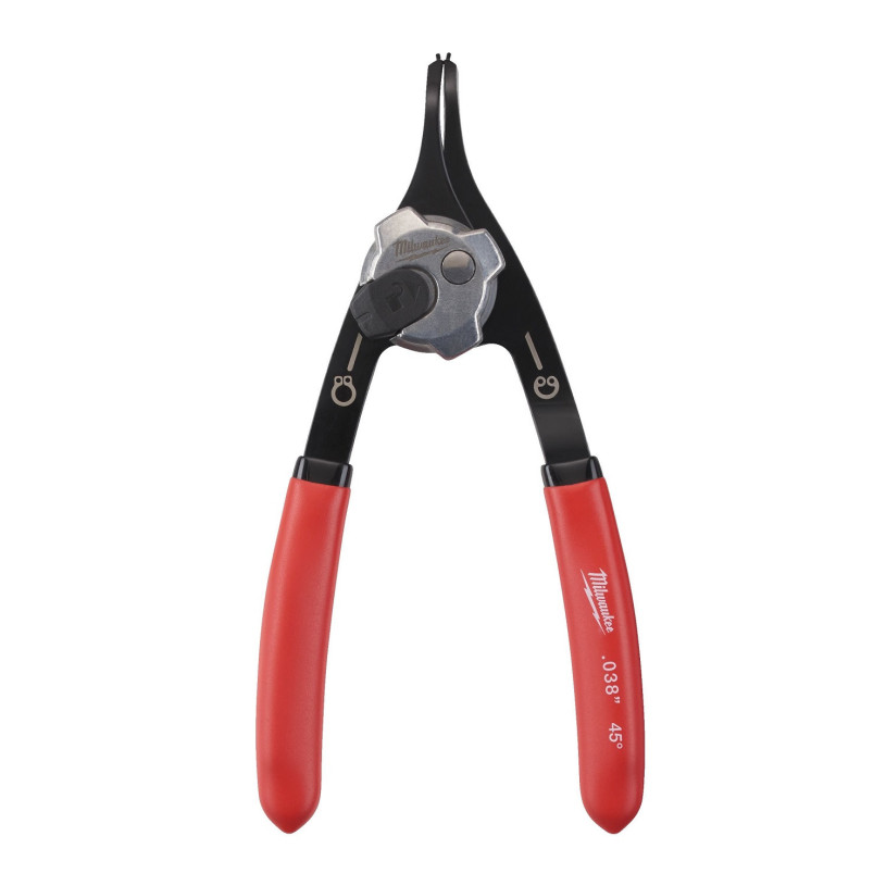 Pince Circlips Réversible Milwaukee® PLIER - Courbée 45° - Petit Model MILWAUKEE