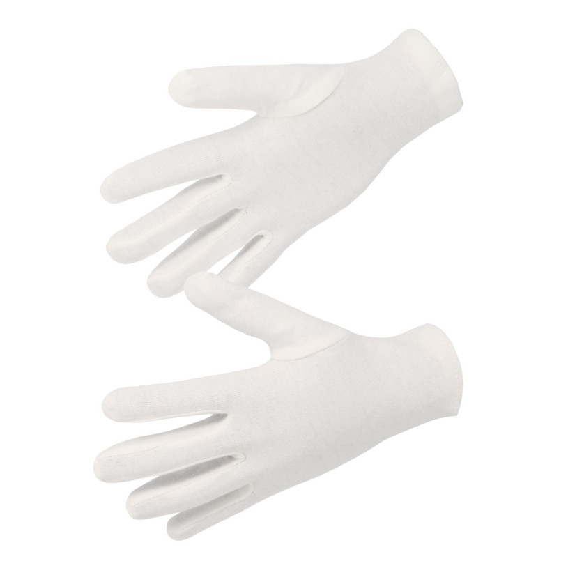 10 Gants Manutention Légère Avec Ourlet - COTON Blanchi - Taille 10 PROMECA