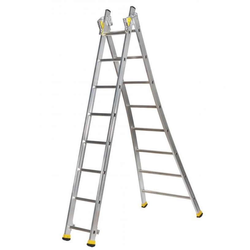 Echelle transformable CENTAURE Aluminium 2 Plans 8 Echelons / 2,50 M CENTAURE