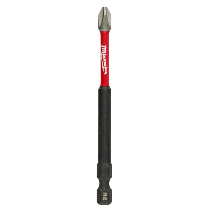 Embout de Vissage Hex ¼" Visseuse Choc Milwaukee® Empreinte Philips - Ph 2 - Longueur 90 MM MILWAUKEE