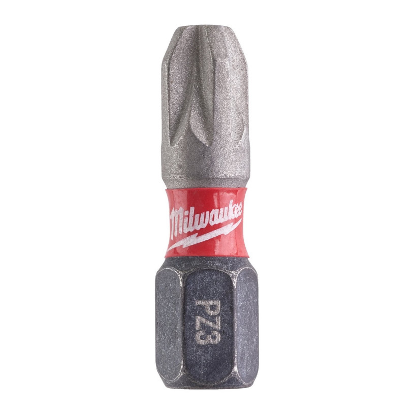 Embout de Vissage Hex ¼" Visseuse Choc Milwaukee® Empreinte Pozidriv - Pz 3 - Longueur 25 MM - 2 Pièces MILWAUKEE EMBOPZMW4932430868