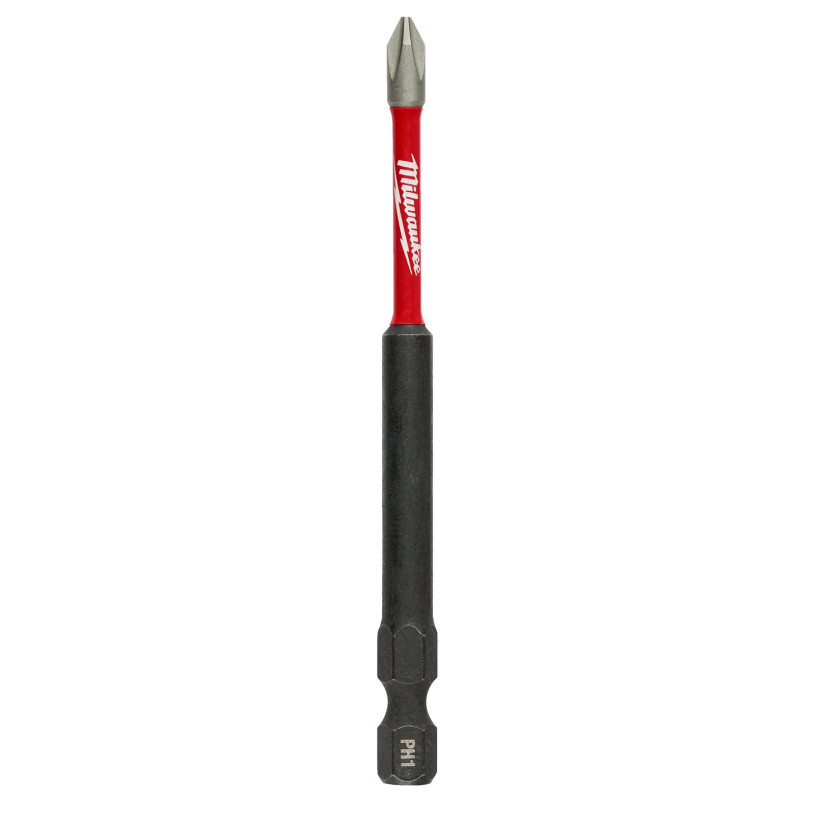 Embout de Vissage Hex ¼" Visseuse Choc Milwaukee® Empreinte Pozidriv - Pz 1 - Longueur 90 MM MILWAUKEE