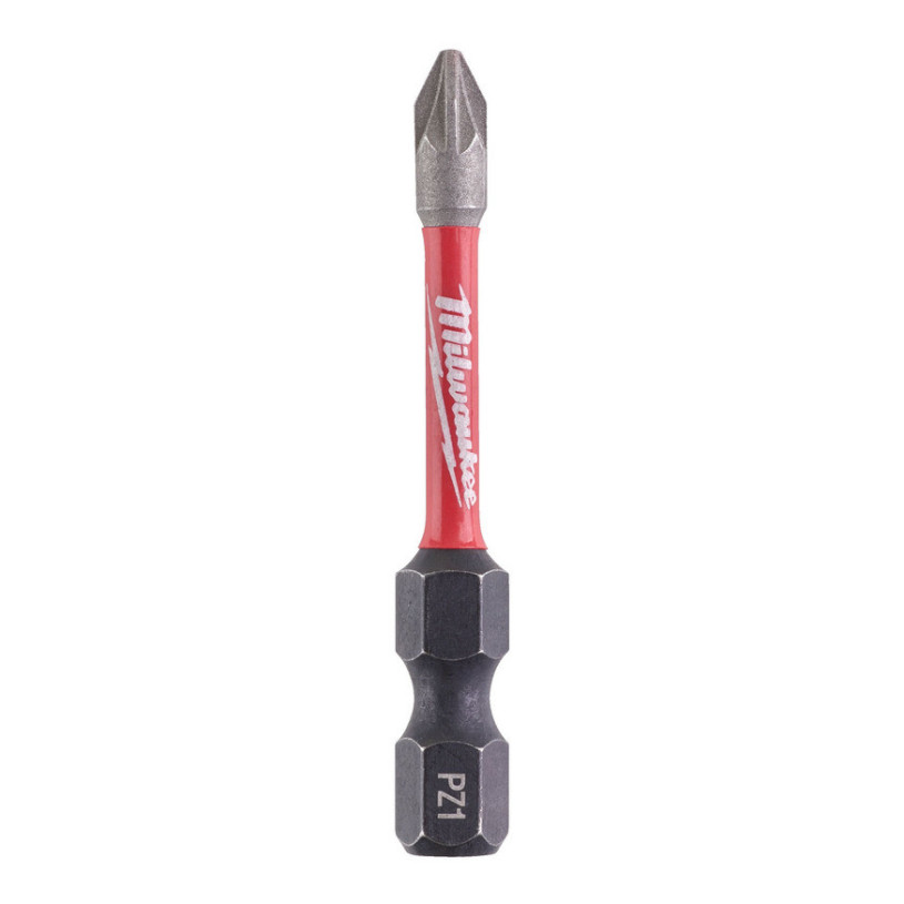 Embout de Vissage Hex ¼" Visseuse Choc Milwaukee® Empreinte Pozidriv - Pz 1 - Longueur 50 MM MILWAUKEE
