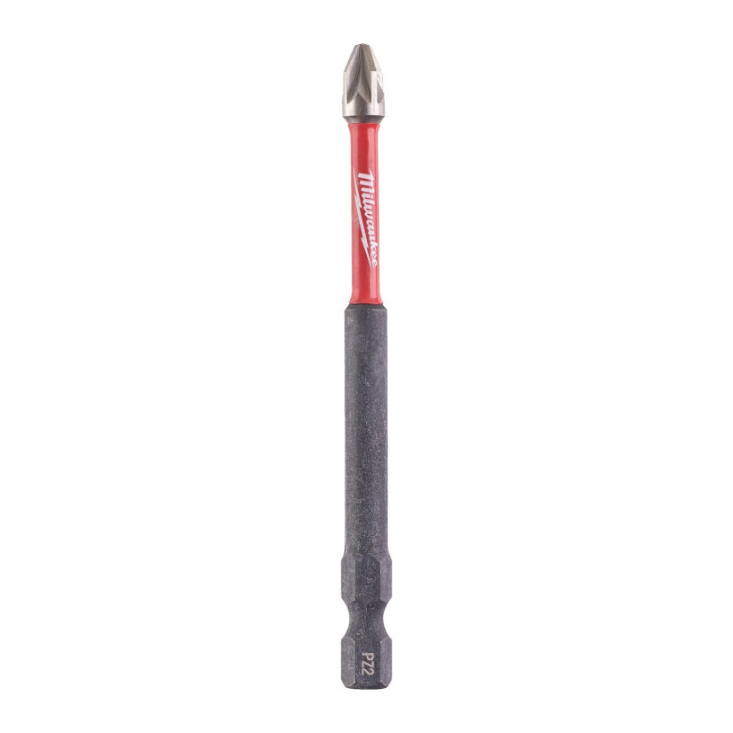 Embout de Vissage Hex ¼" Visseuse Choc Milwaukee® Empreinte Pozidriv - Pz 2 - Longueur 90 MM MILWAUKEE