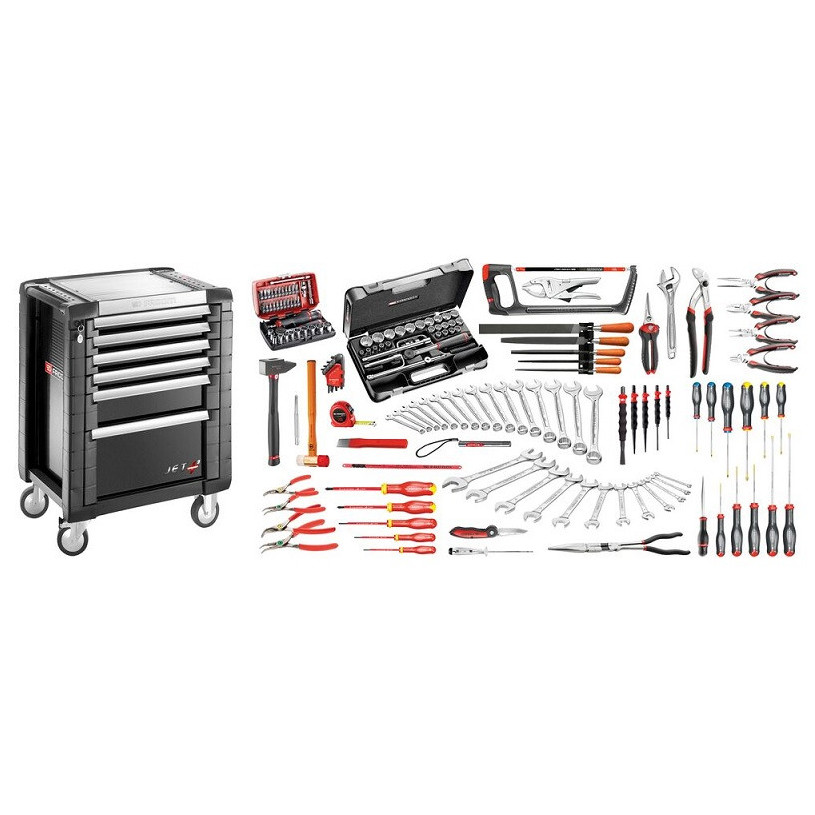 Sélection CM.130A avec servante 6 tiroirs JET.6GM3 - Facom JET6.M130A FACOM