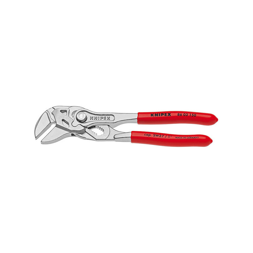 Knipex Pince-clé pince et clé à la fois chromée, gainées en plastique 150  mm 86 03 150