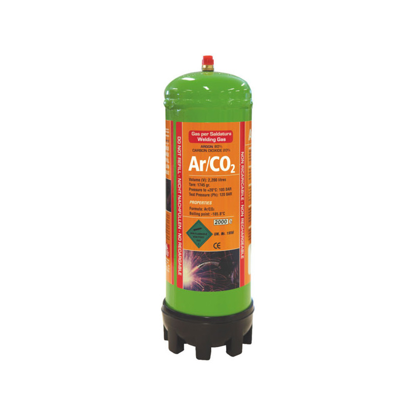 Bouteille ARGON - CO2 Jetable 2.2 litres : Soudage et accessoires GYS -  Promeca